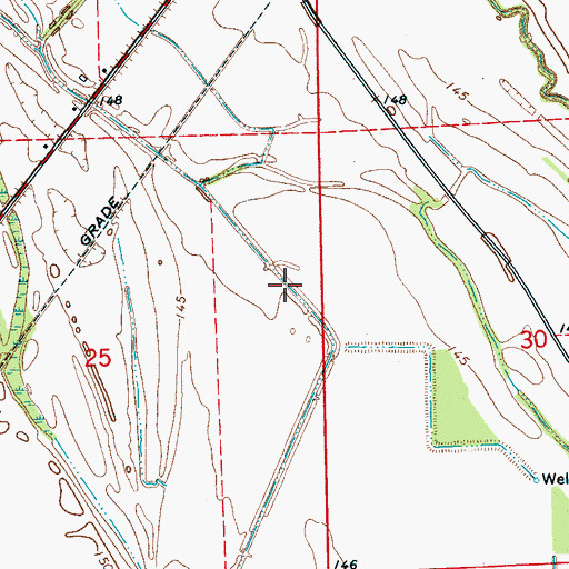 Topographic Map of Ditch Number Seven, MS