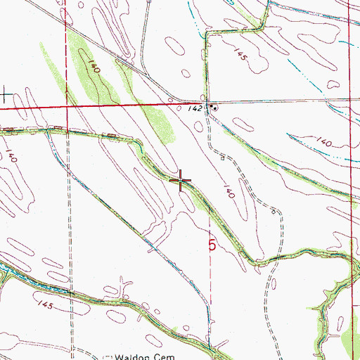 Topographic Map of Ditch Number Seven, MS