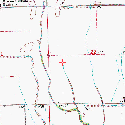 Topographic Map of Ditch Number Seventeen, MS