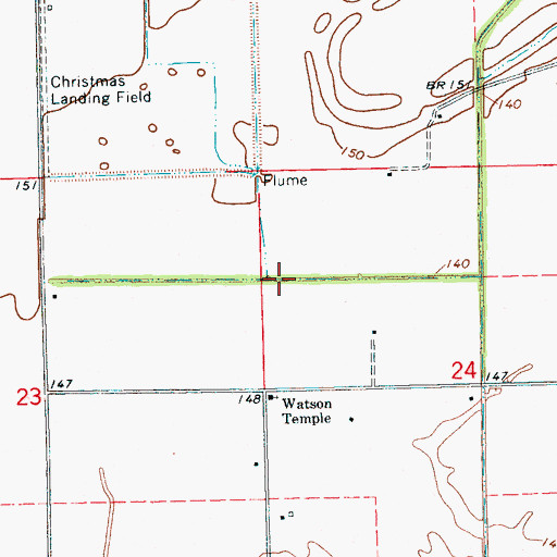 Topographic Map of Ditch Number Six, MS