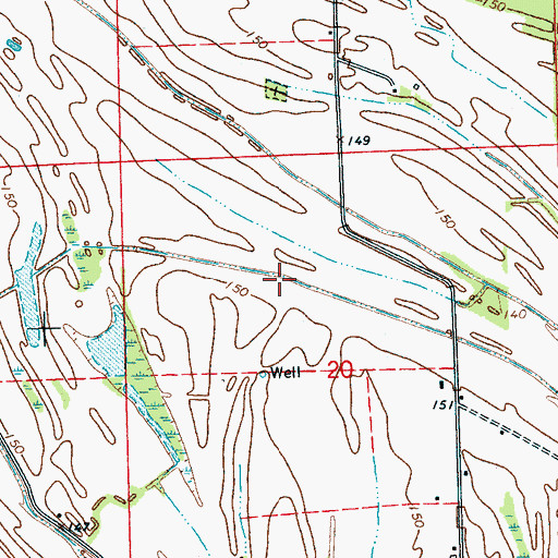 Topographic Map of Ditch Number Sixteen, MS
