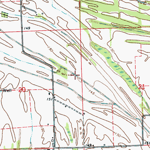 Topographic Map of Ditch Number Twelve, MS