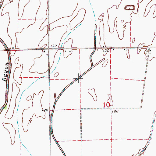 Topographic Map of Ditch Number Twentysix, MS