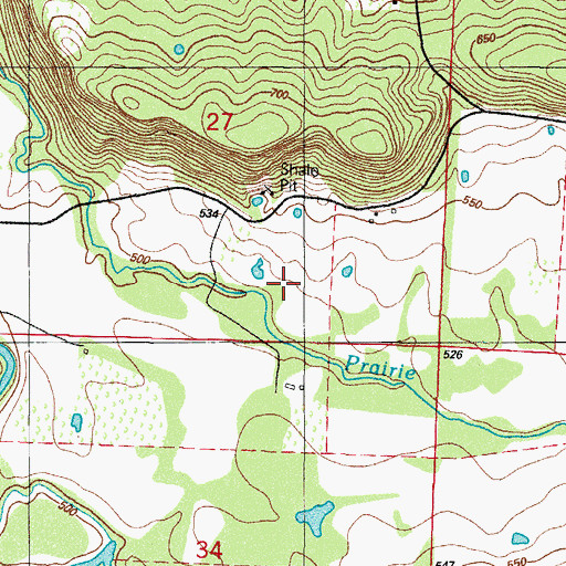 Topographic Map of Township of Tomlinson, AR