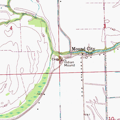 Topographic Map of Pitts Chapel, MS