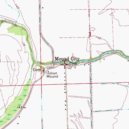 Topographic Map of Pleasant Grove Church, MS
