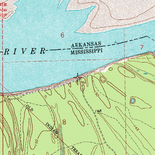 Topographic Map of Prentiss Landing, MS