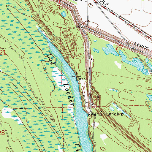 Topographic Map of Riverton Revetment, MS