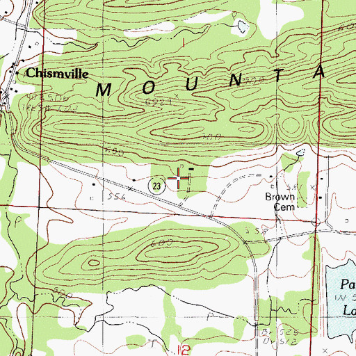Topographic Map of Township of Washburn, AR