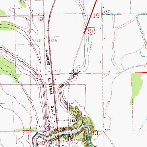 Topographic Map of Virgin Mary Church (historical), MS