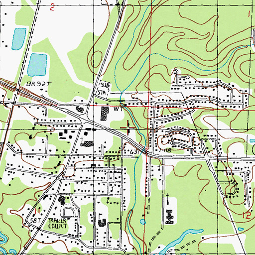 Topographic Map of Christian Life Assembly of God Church, MS