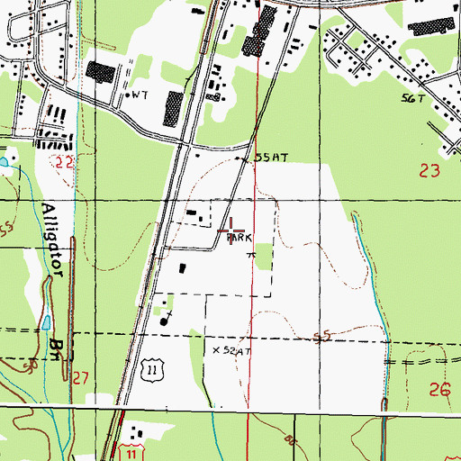 Topographic Map of Friendship Park, MS