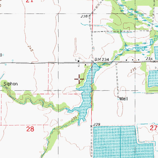 Topographic Map of Township of Cleveland, AR