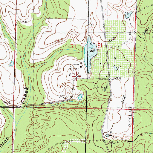 Topographic Map of Juniper Grove, MS