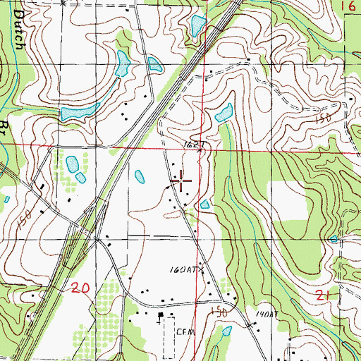 Topographic Map of Lumpkin School (historical), MS