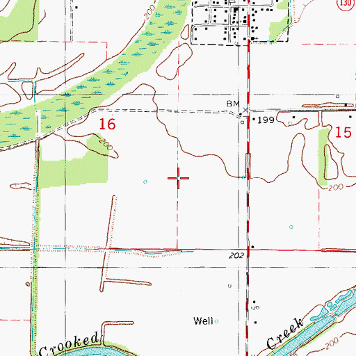 Topographic Map of Township of Crooked Creek, AR
