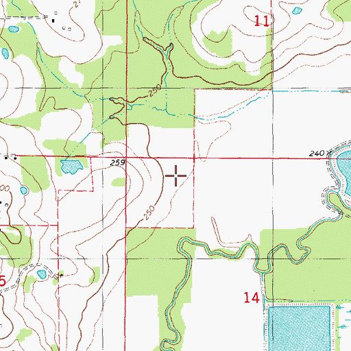 Topographic Map of Township of Eagle, AR