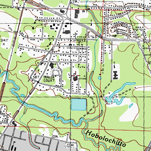 Topographic Map of Roseland Park Elementary School, MS