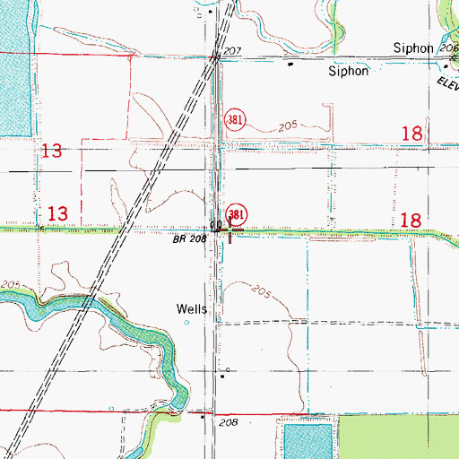 Topographic Map of Township of Fletcher, AR