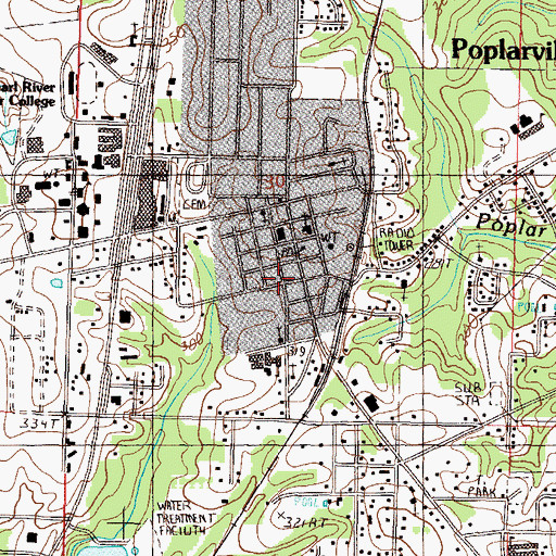 Topographic Map of Triumph Baptist Church, MS