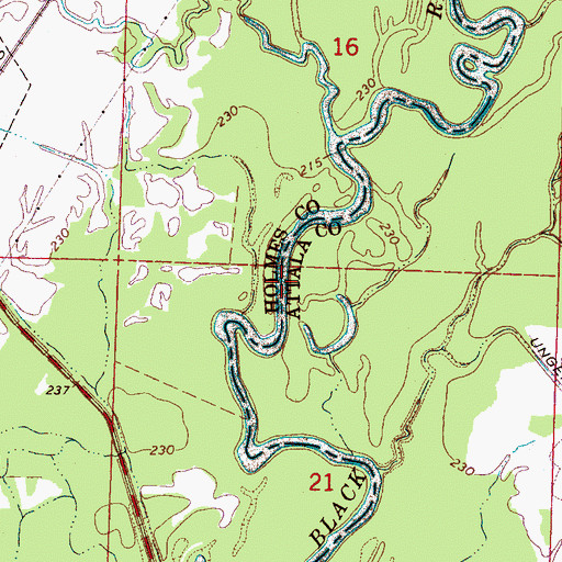Topographic Map of Williams Ferry (historical), MS