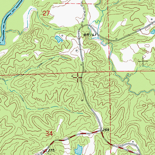Topographic Map of Anderson School (historical), MS