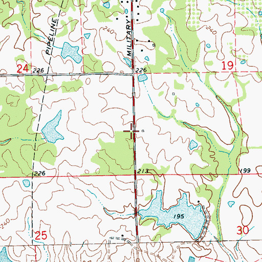 Topographic Map of Ballard School (historical), MS