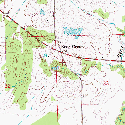 Topographic Map of Bear Creek Church, MS