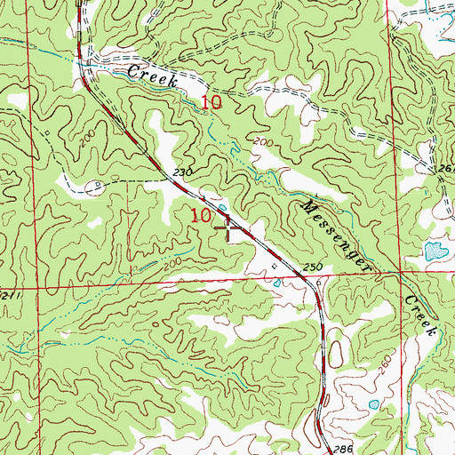 Topographic Map of Beech Hill School (historical), MS