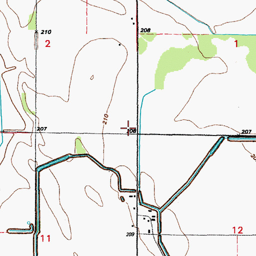 Topographic Map of Township of Hamilton, AR