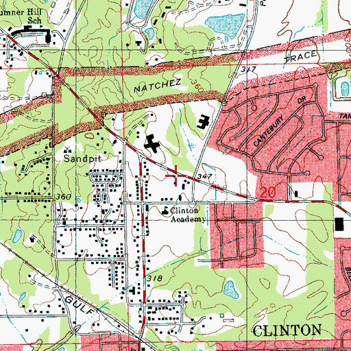 Topographic Map of Bible Tabernacle, MS