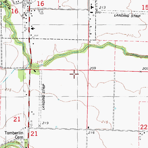 Topographic Map of Township of Indian Bayou, AR