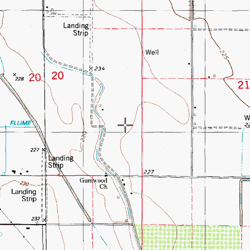 Topographic Map of Township of Lafayette, AR