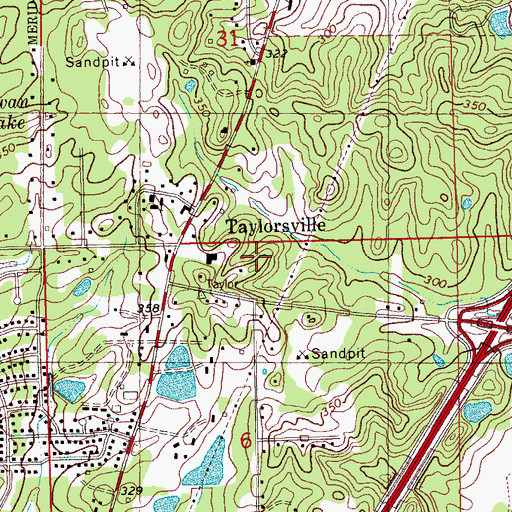 Topographic Map of Caney Creek Church of Christ Holiness, MS