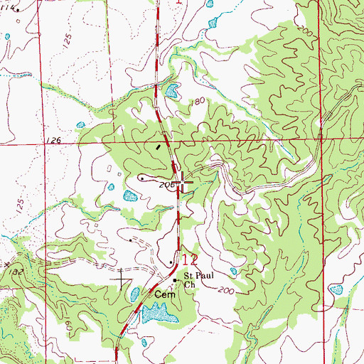 Topographic Map of Chichester (historical), MS