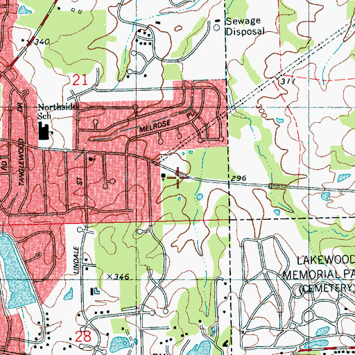 Topographic Map of Christ Community Presbyterian Church, MS