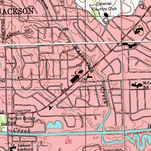 Topographic Map of Christ United Methodist Church, MS