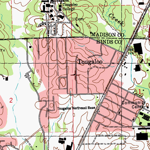 Topographic Map of Christian Union Baptist Church, MS