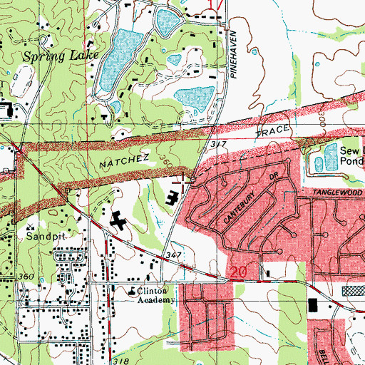 Topographic Map of The Church of Jesus Christ of Latter Day Saints, MS