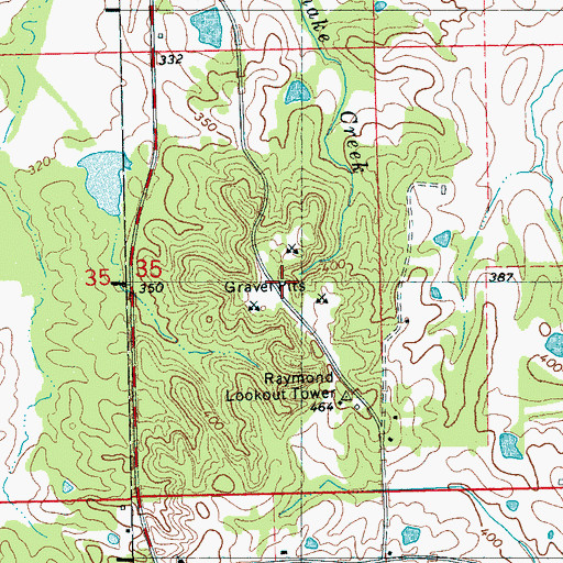 Topographic Map of Coopers Wells (historical), MS