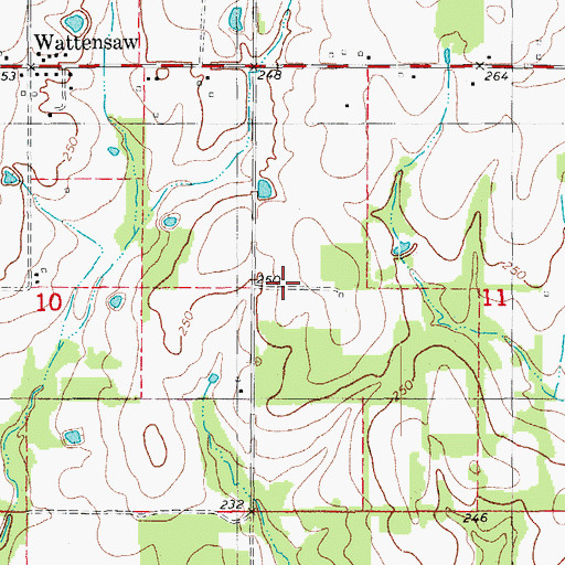 Topographic Map of Township of Prairie, AR