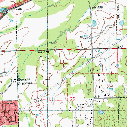 Topographic Map of Edgewood Acres, MS