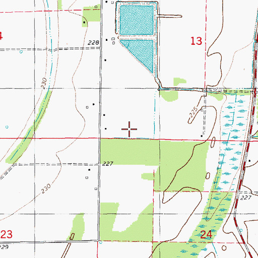 Topographic Map of Township of Richwoods, AR