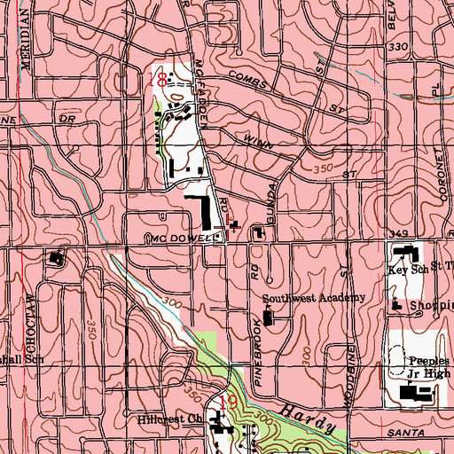 Topographic Map of Epworth United Methodist Church, MS