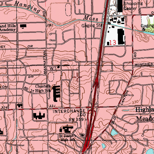 Topographic Map of Faith Freewill Baptist Church, MS