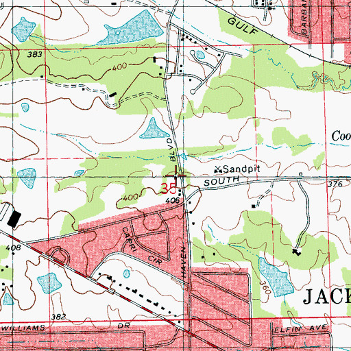 Topographic Map of Faithway Baptist Church, MS