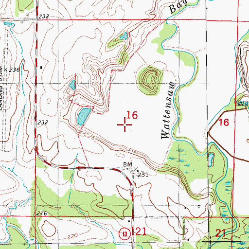 Topographic Map of Township of Totten, AR