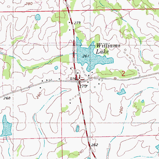 Topographic Map of Fleetwood (historical), MS
