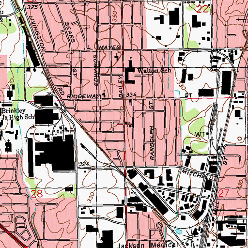 Topographic Map of Friendship Baptist Church, MS