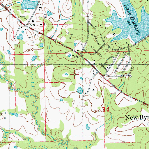 Topographic Map of Gary Estates, MS